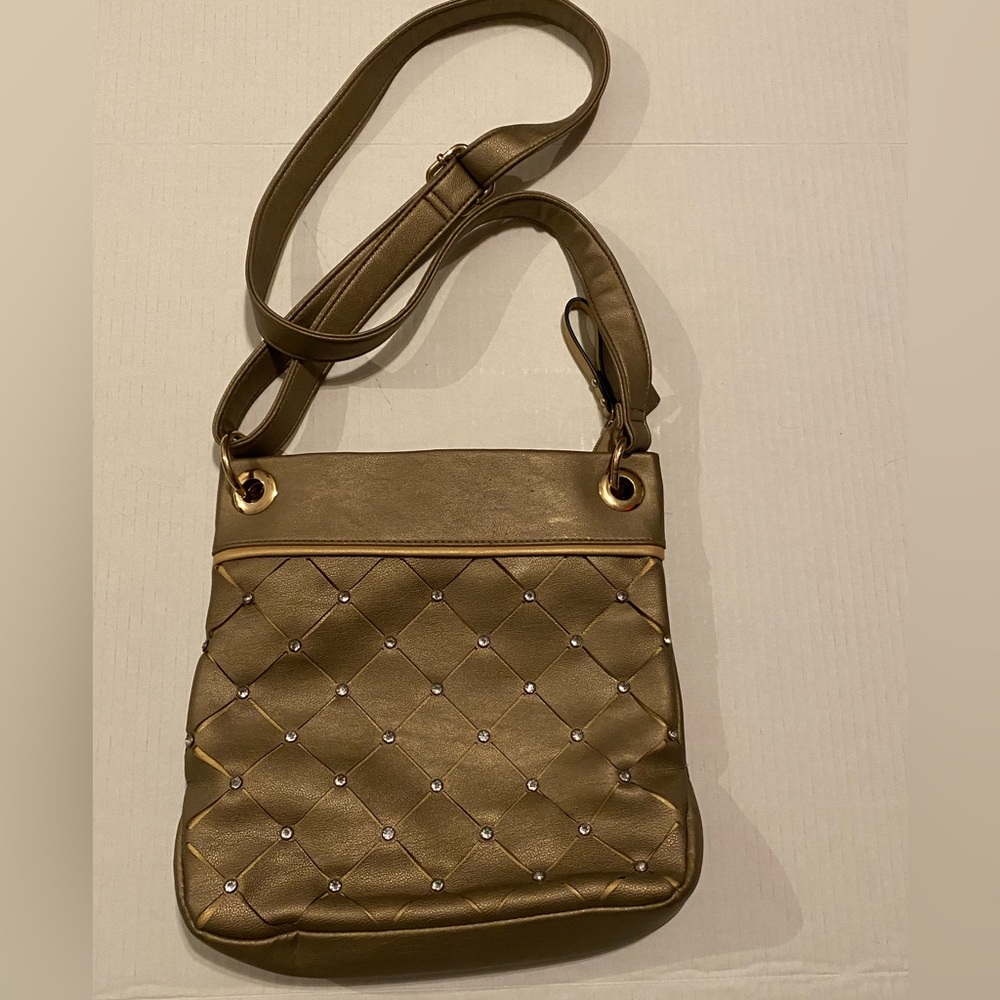 LaTique Handbag Purse Adjustable Crossbody Studs